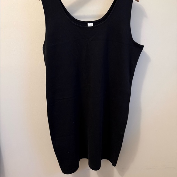 Lands End Cotton Black Tank Dress, Size XL - Picture 2 of 4